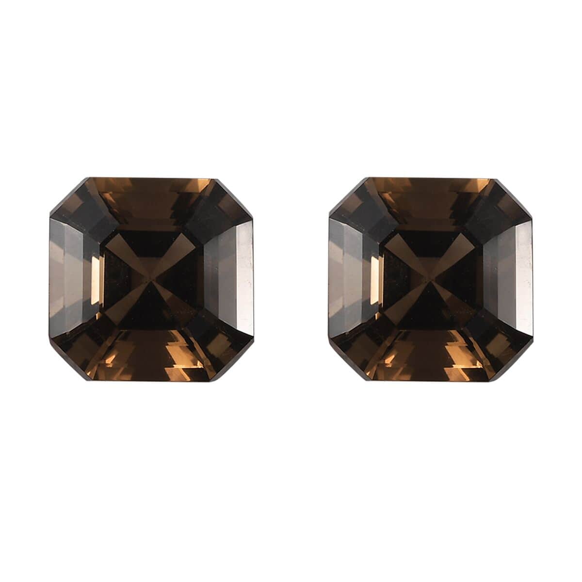 AA Brazilian Smoky Quartz Set of 2 (Oct 11x11 mm) 10.28 ctw image number 0