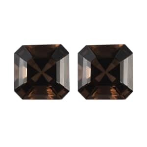 AA Brazilian Smoky Quartz Set of 2 (Oct 11x11 mm) 10.84 ctw