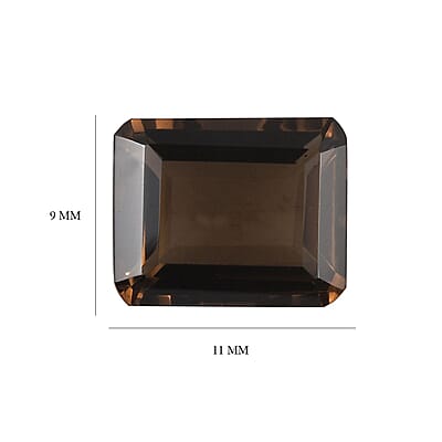 Brazilian Smoky Quartz Set of 2 (Oct 11x9 mm) 7.74 ctw Loose Gemstone