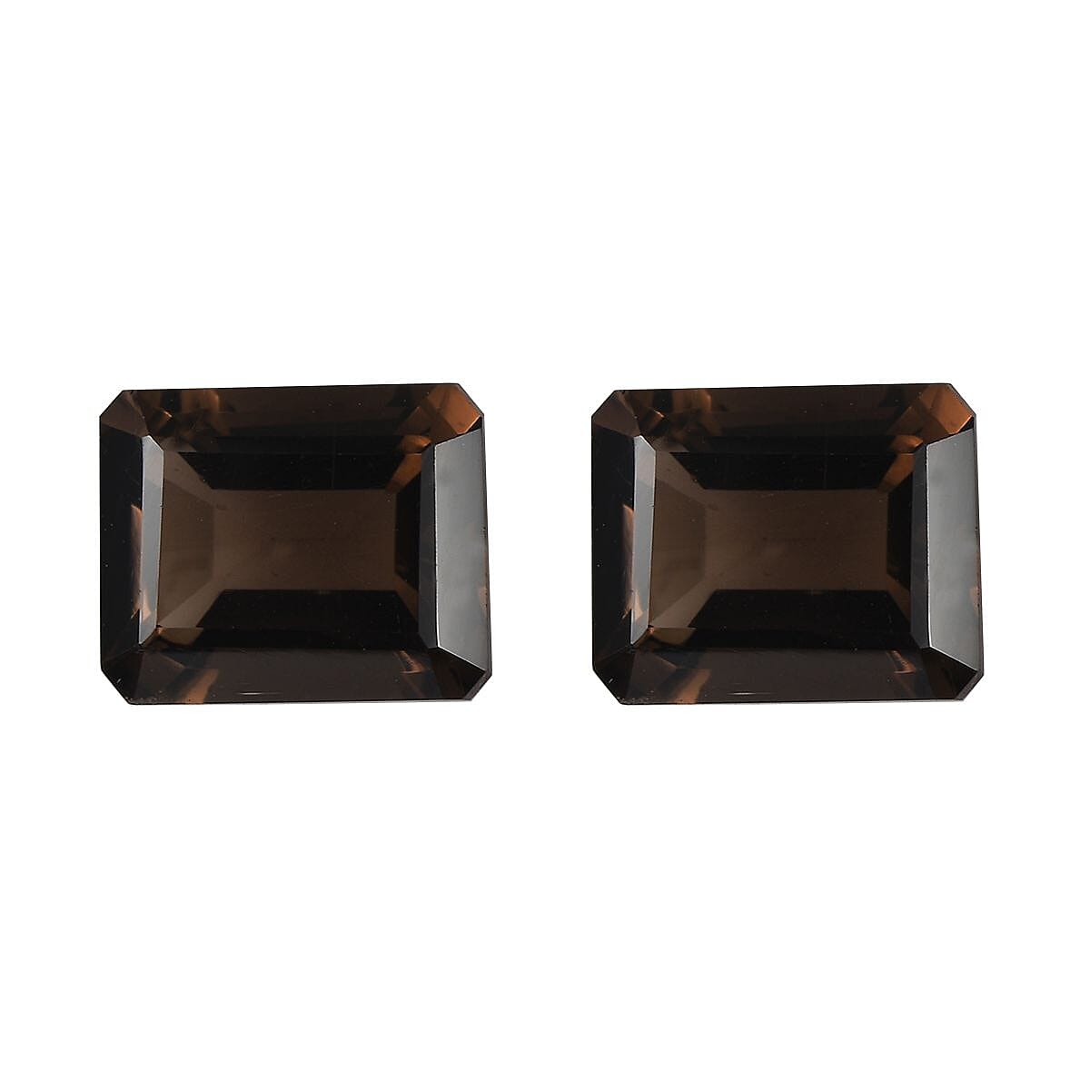 AA Brazilian Smoky Quartz Set of 2 (Oct 11x9 mm) 7.50 ctw Loose Gemstone