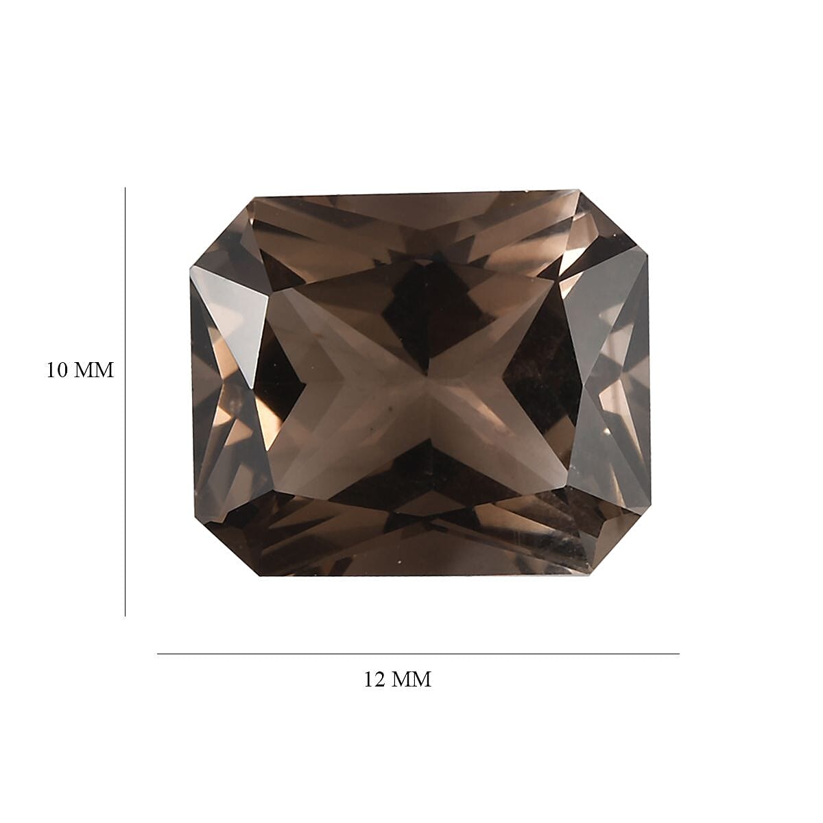Radiant Cut Brazilian Smoky Quartz (Oct 12x10 mm) 4.88 ctw Loose Gemstone