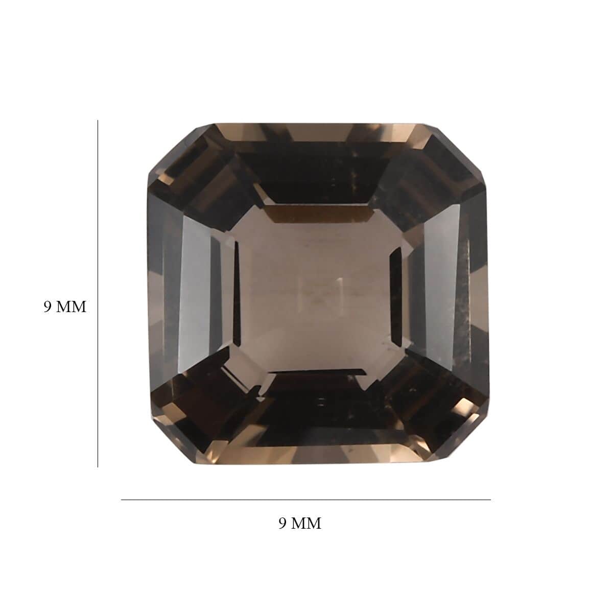 Asscher Cut Brazilian Smoky Quartz (Oct 9x9 mm) 2.89 ctw image number 4