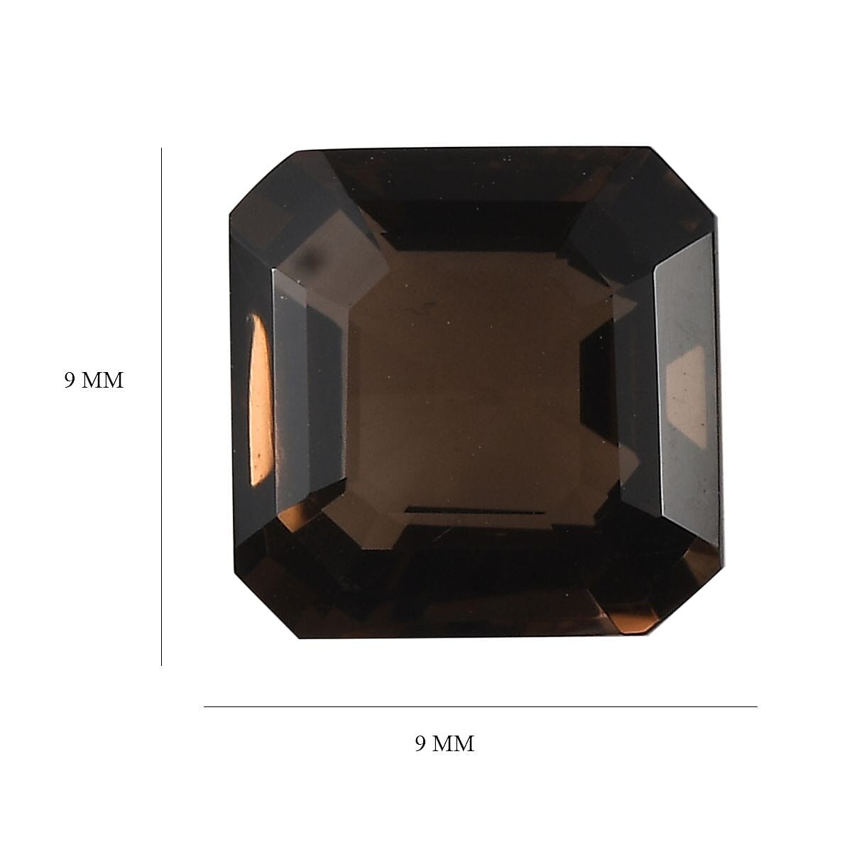 Asscher Cut AA Brazilian Smoky Quartz Set of 3 (Oct 9x9 m) 10.43 ctw Loose Gemstone