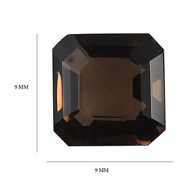 Asscher Cut AA Brazilian Smoky Quartz Set of 3 (Oct 9x9 m) 10.43 ctw Loose Gemstone
