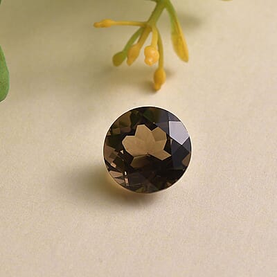 Brazilian Smoky Quartz (Rnd 12 mm) 5.02 ctw Loose Gemstone