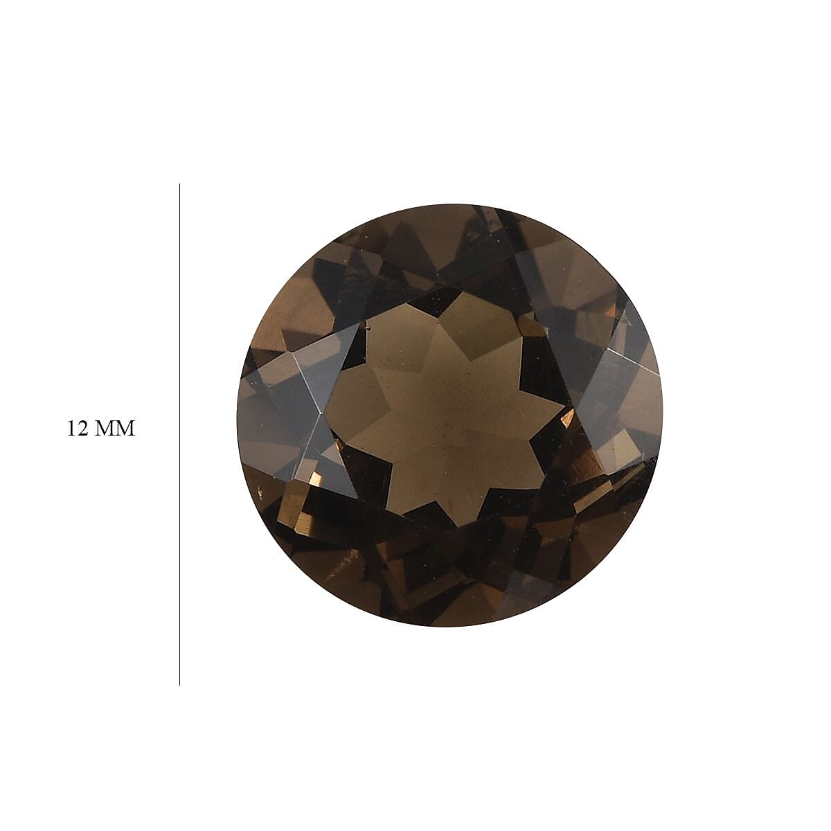 Brazilian Smoky Quartz (Rnd 12 mm) 5.02 ctw Loose Gemstone