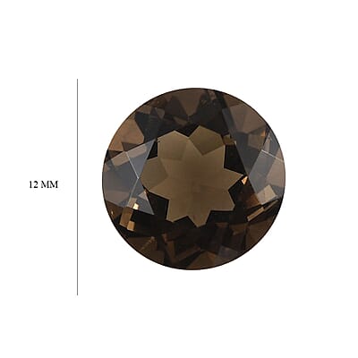 Brazilian Smoky Quartz (Rnd 12 mm) 5.02 ctw Loose Gemstone