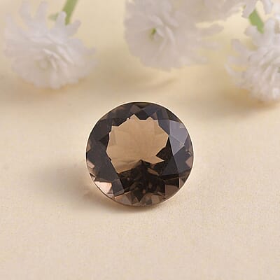 AA Brazilian Smoky Quartz (Rnd 13 mm) 5.95 ctw Loose Gemstone