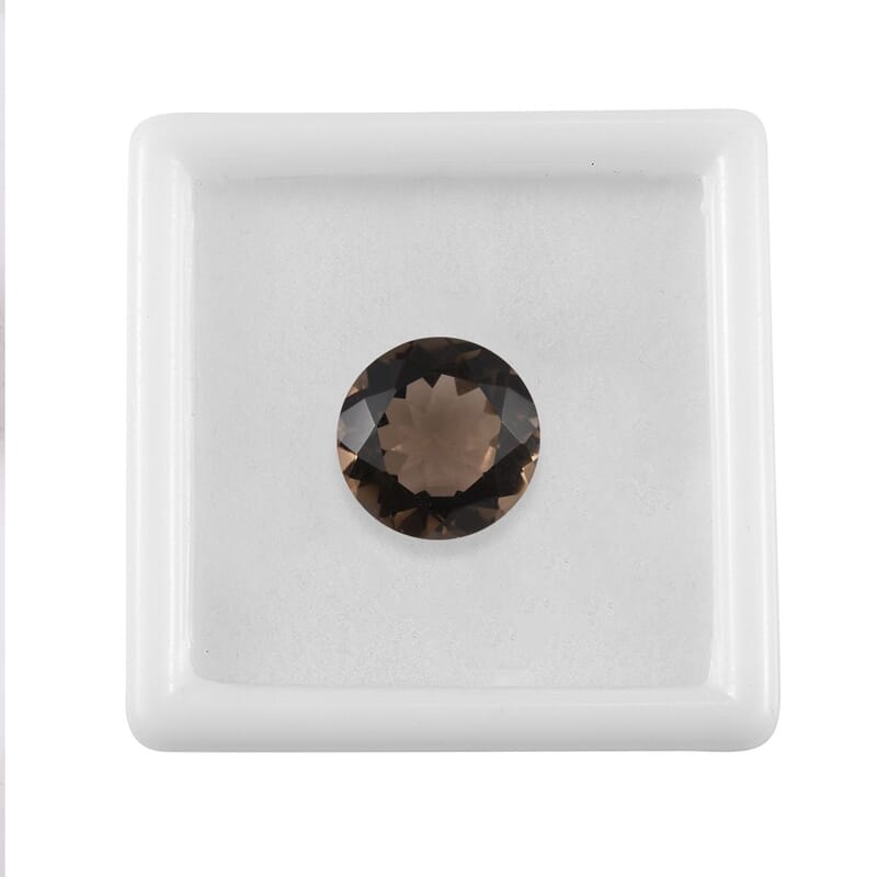 AA Brazilian Smoky Quartz (Rnd 13 mm) 5.95 ctw Loose Gemstone