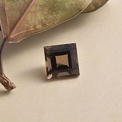 Brazilian Smoky Quartz (Sqr 11 mm) 5.31 ctw Loose Gemstone