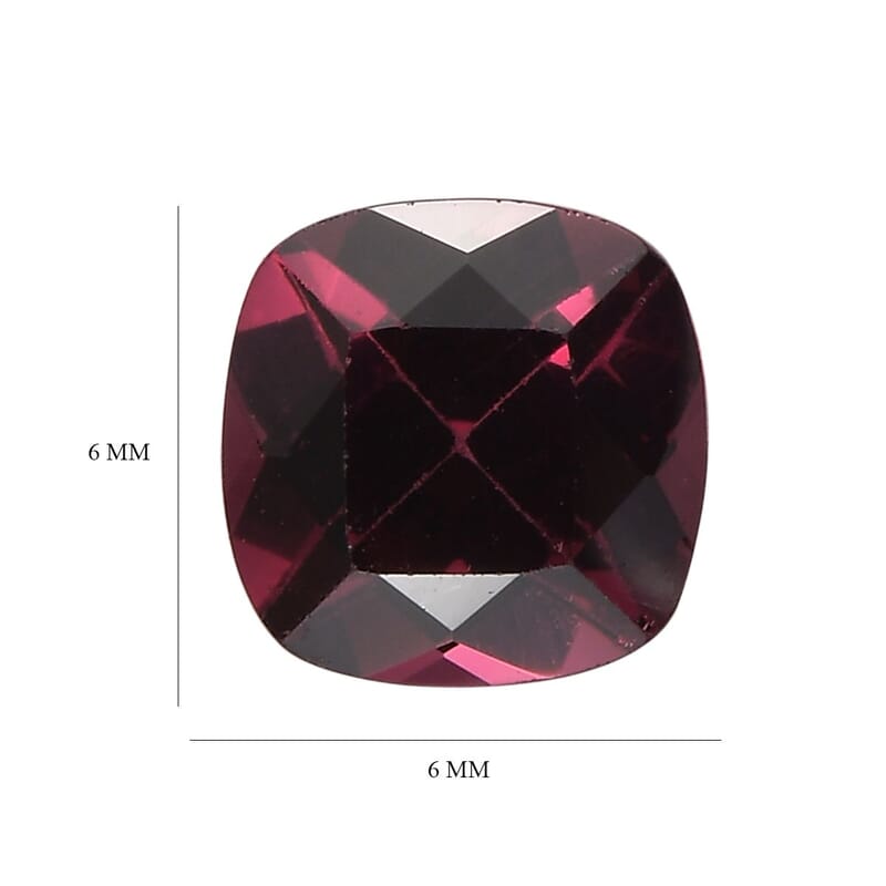 AA Tanzanian Wine Garnet (Cush 6x6 mm) 0.93 ctw Loose gemstone