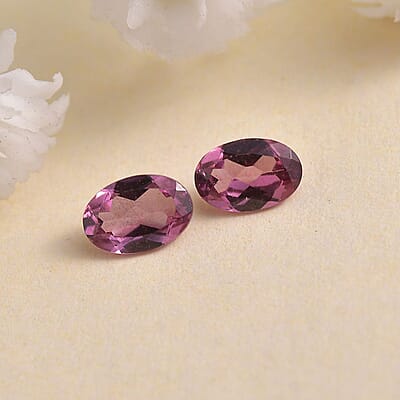 Tanzanian Wine Garnet Set of 2 (Ovl 6x4 mm) 1.01 ctw Loose gemstone