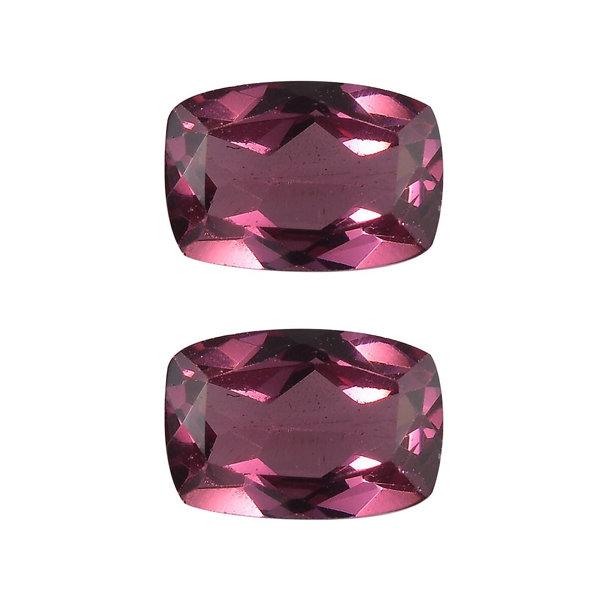 Tanzanian Wine Garnet Set of 2 (Cush 6x4 mm) 1.14 ctw Loose gemstone