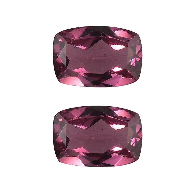 Tanzanian Wine Garnet Set of 2 (Cush 6x4 mm) 1.14 ctw Loose gemstone