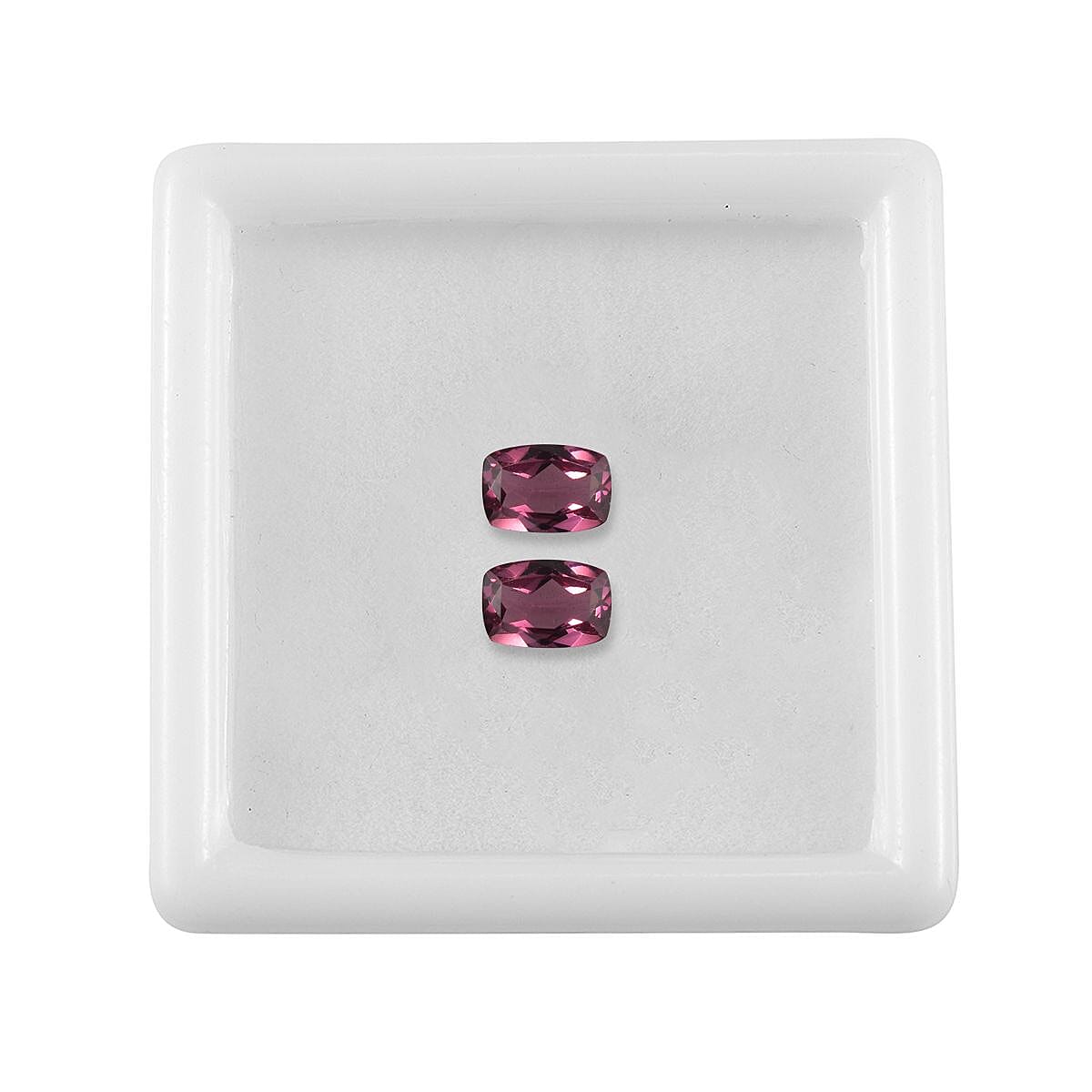 Tanzanian Wine Garnet Set of 2 (Cush 6x4 mm) 1.14 ctw Loose gemstone
