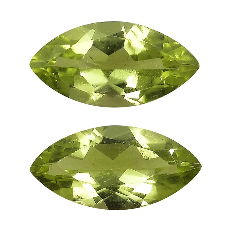 Peridot Set of 2 (Mrq 10x5 mm) 1.74 ctw Loose gemstone