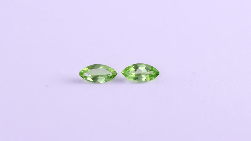 Peridot Set of 2 (Mrq 10x5 mm) 1.74 ctw Loose gemstone