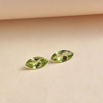 Peridot Set of 2 (Mrq 10x5 mm) 1.74 ctw Loose gemstone