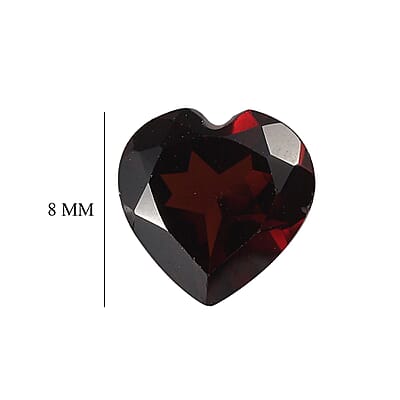 AA Mozambique Garnet Set of 2 (Hrt 8 mm) 3.46 ctw Loose gemstone