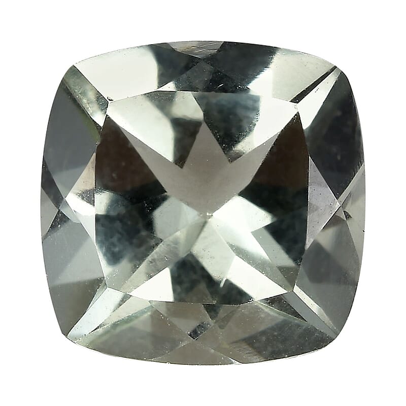 Montezuma Prasiolite (Cush 12x12 mm) 6.15 ctw Loose Gemstone