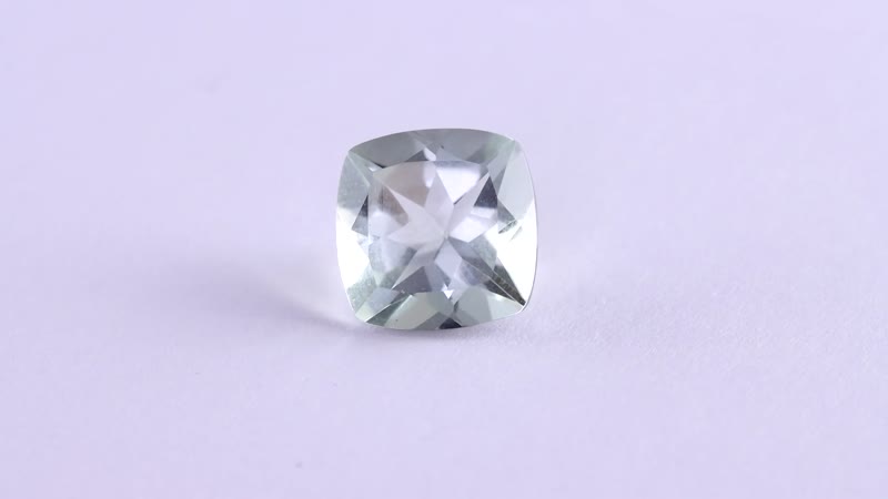 Montezuma Prasiolite (Cush 12x12 mm) 6.15 ctw Loose Gemstone