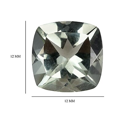 Montezuma Prasiolite (Cush 12x12 mm) 6.15 ctw Loose Gemstone