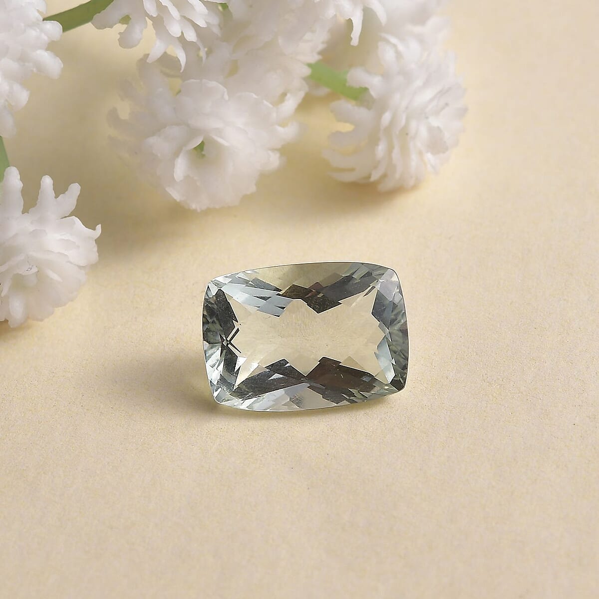 Montezuma Prasiolite (Cush 14x10 mm) 5.99 ctw Loose Gemstone image number 1