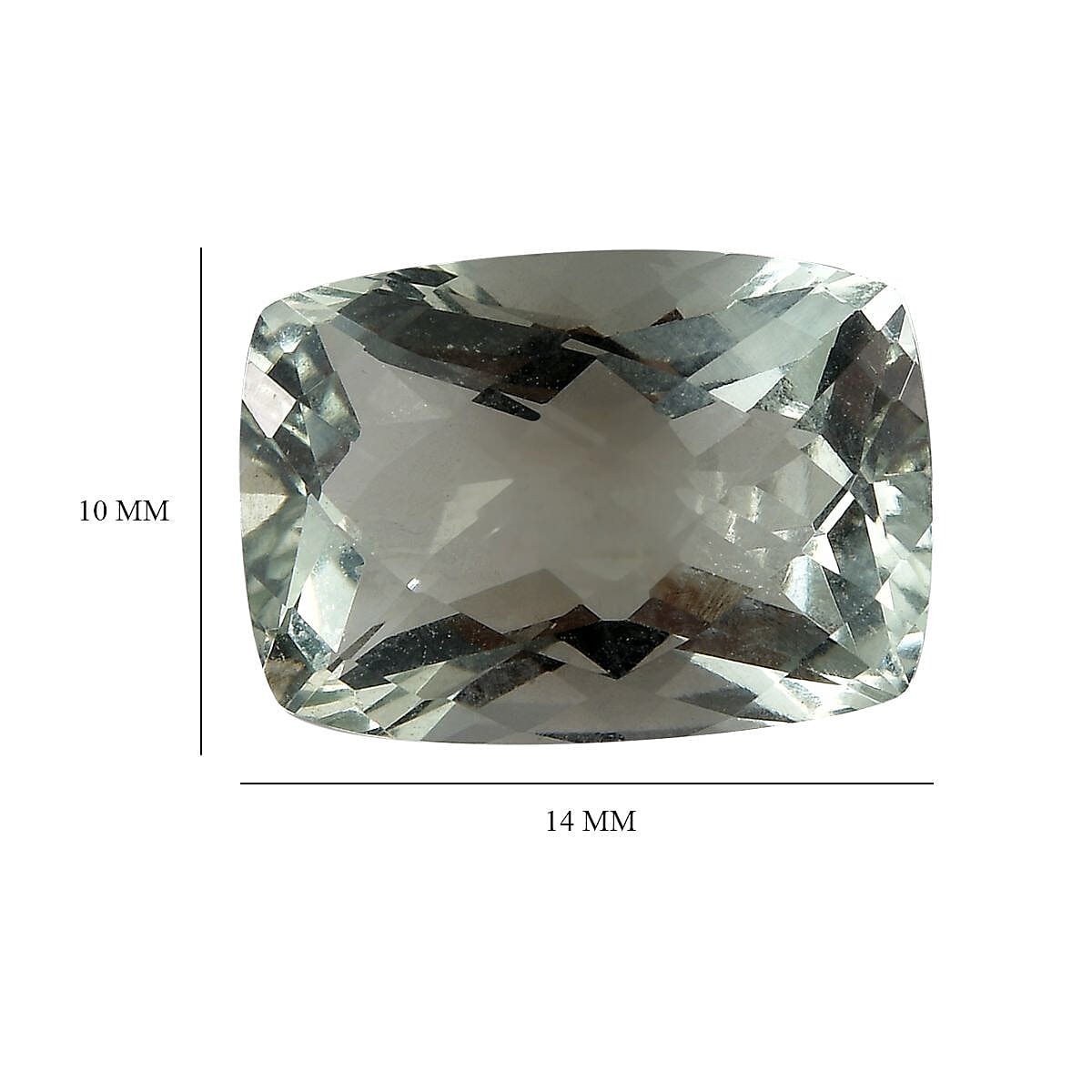 Montezuma Prasiolite (Cush 14x10 mm) 5.99 ctw Loose Gemstone image number 4