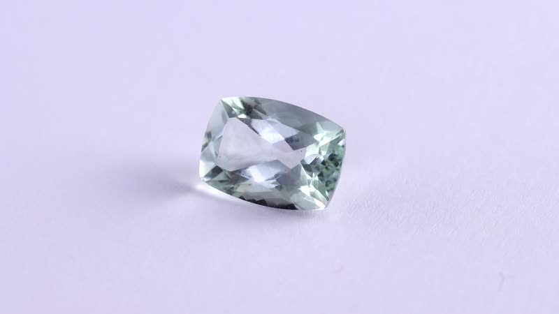 Montezuma Prasiolite (Cush 14x10 mm) 5.48 ctw Loose Gemstone