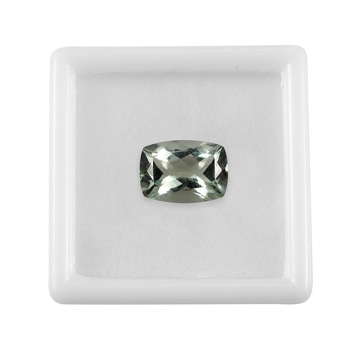 Montezuma Prasiolite (Cush 14x10 mm) 5.48 ctw Loose Gemstone image number 3