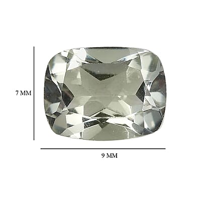 Montezuma Prasiolite Set of 2 (Cush 9x7 mm) 3.52 ctw Loose Gemstone