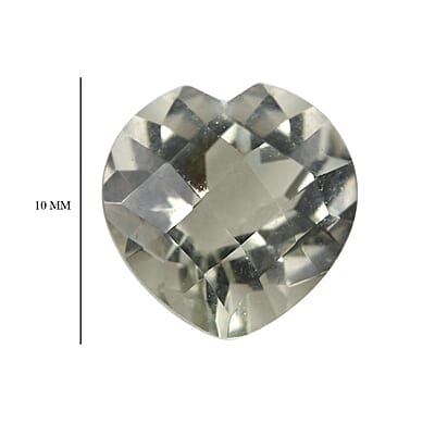 AA Montezuma Prasiolite (Hrt 10 mm) 3.05 ctw Loose Gemstone