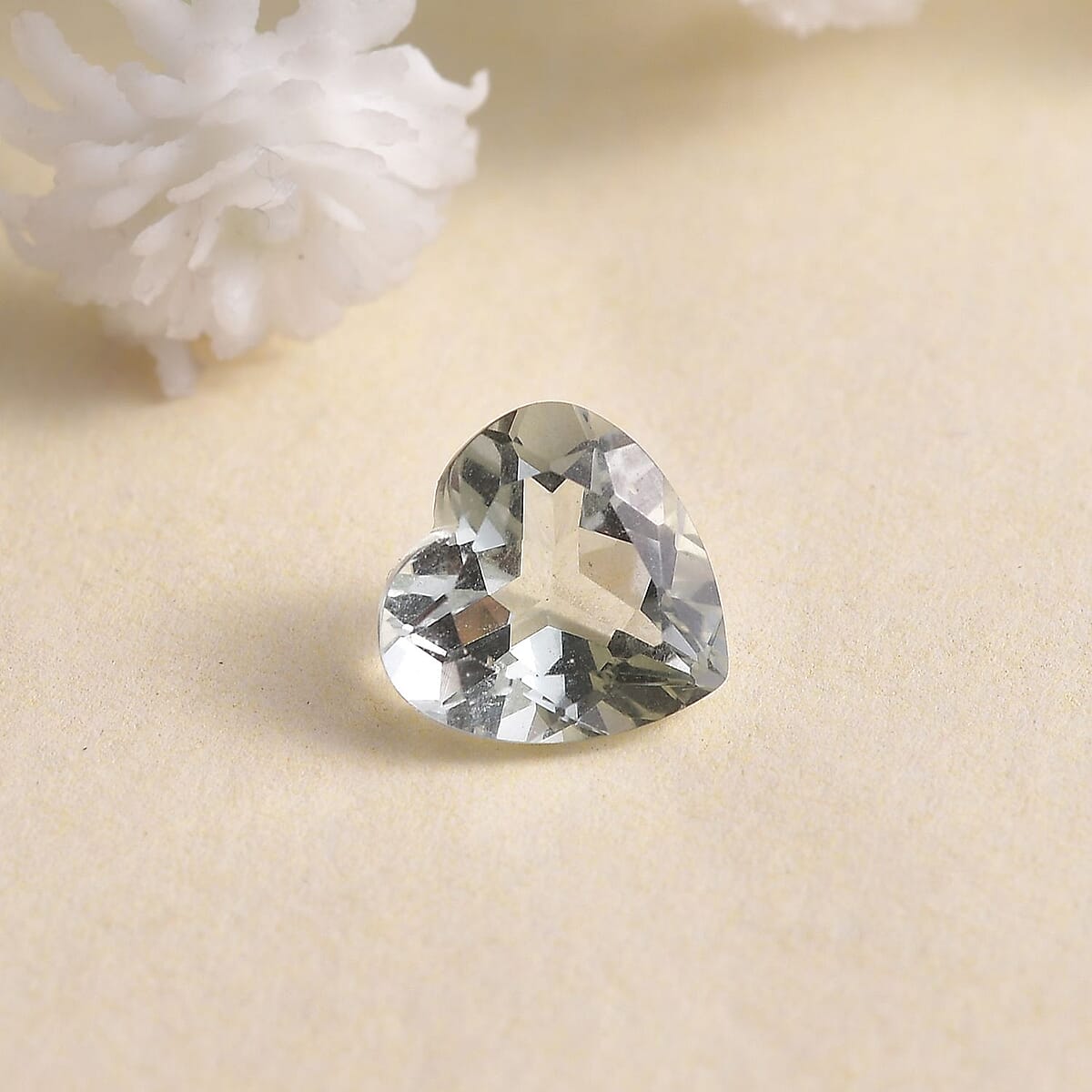 Montezuma Prasiolite (Hrt 8 mm) 1.52 ctw Loose Gemstone image number 1