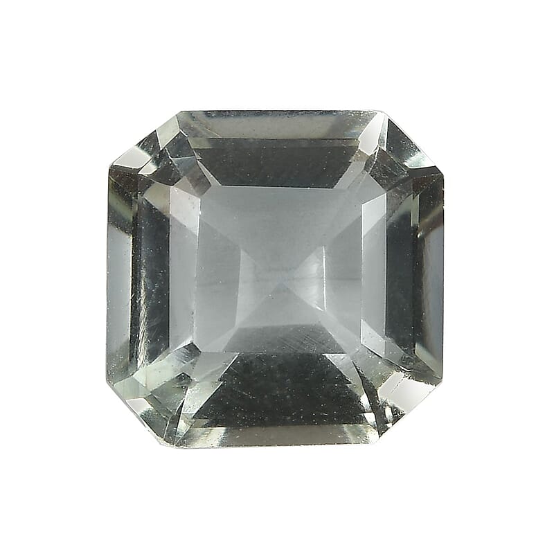 Asscher Cut Montezuma Prasiolite (Oct 10x10 mm) 4.15 ctw Loose Gemstone