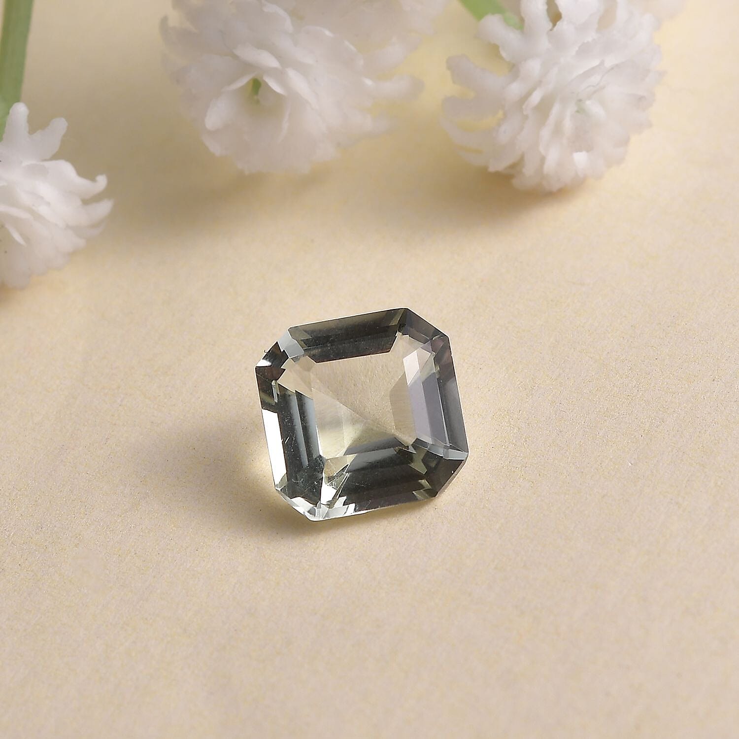 Asscher Cut Montezuma Prasiolite (Oct 10x10 mm) 4.15 ctw Loose Gemstone
