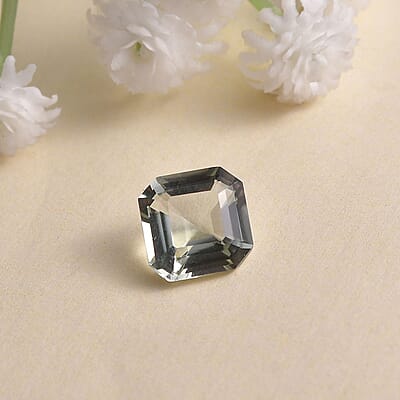 Asscher Cut Montezuma Prasiolite (Oct 10x10 mm) 4.15 ctw Loose Gemstone