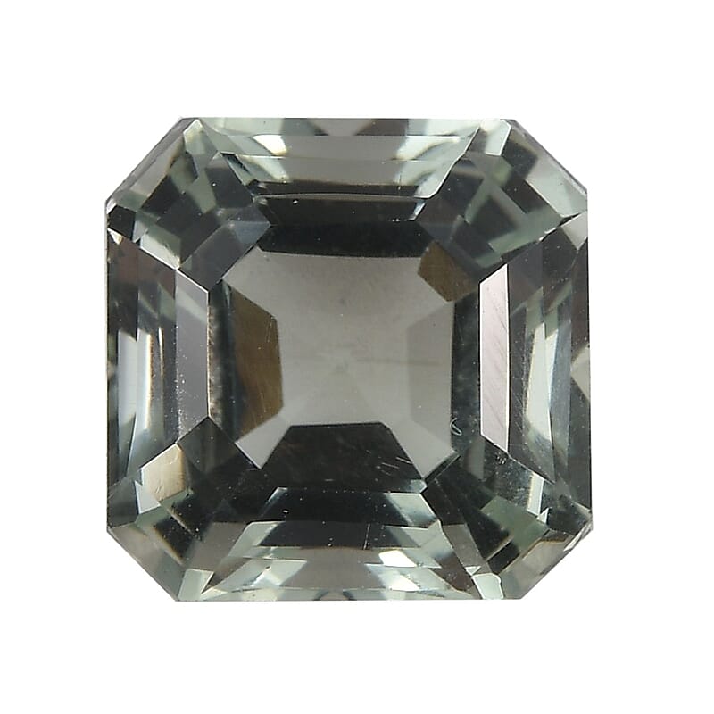 Asscher Cut AA Montezuma Prasiolite (Oct 10x10 mm) 4.52 ctw
