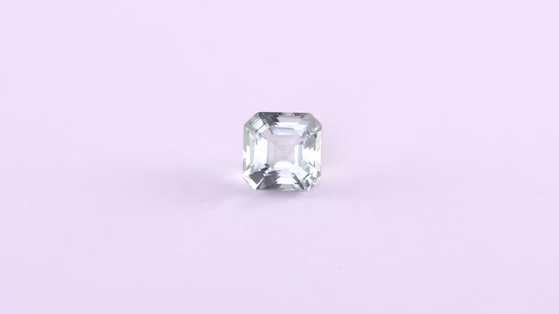 Asscher Cut AA Montezuma Prasiolite (Oct 10x10 mm) 4.52 ctw