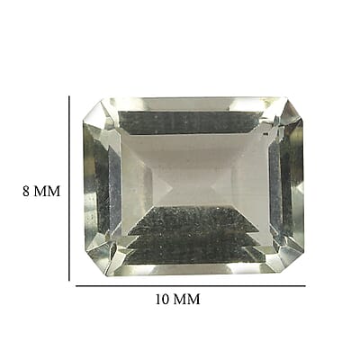 Montezuma Prasiolite Set of 2 (Oct 10x8 mm) 5.52 ctw Loose Gemstone