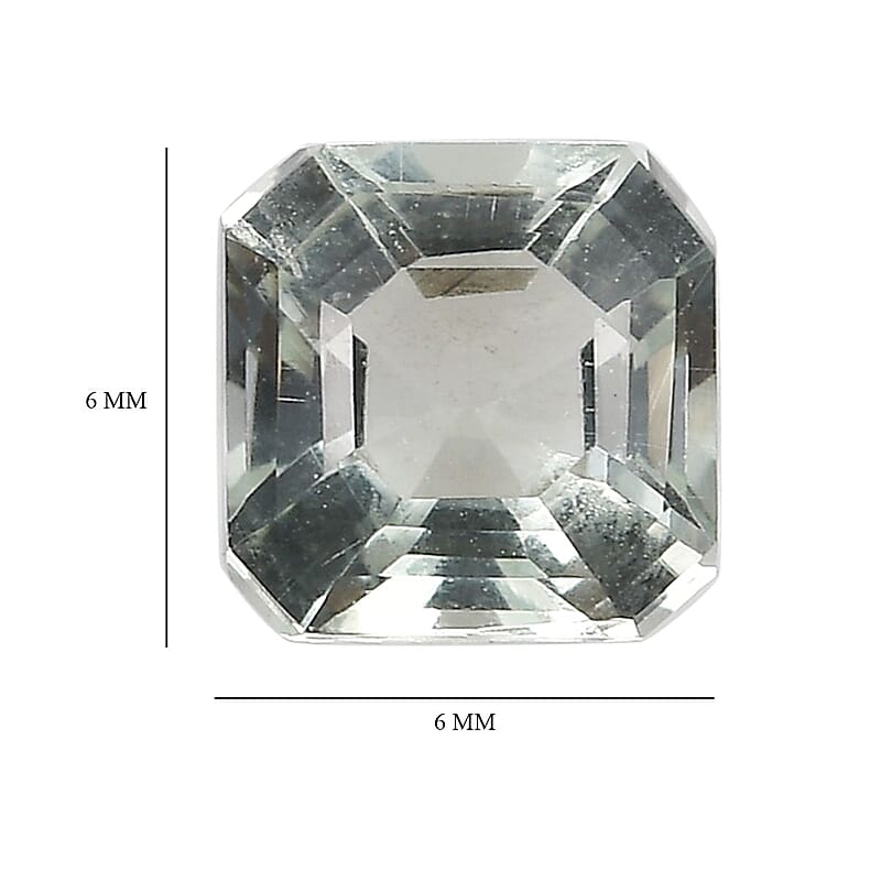 Asscher Cut Montezuma Prasiolite Set of 3 (Oct 6x6 mm) 3.00 ctw Loose Gemstone