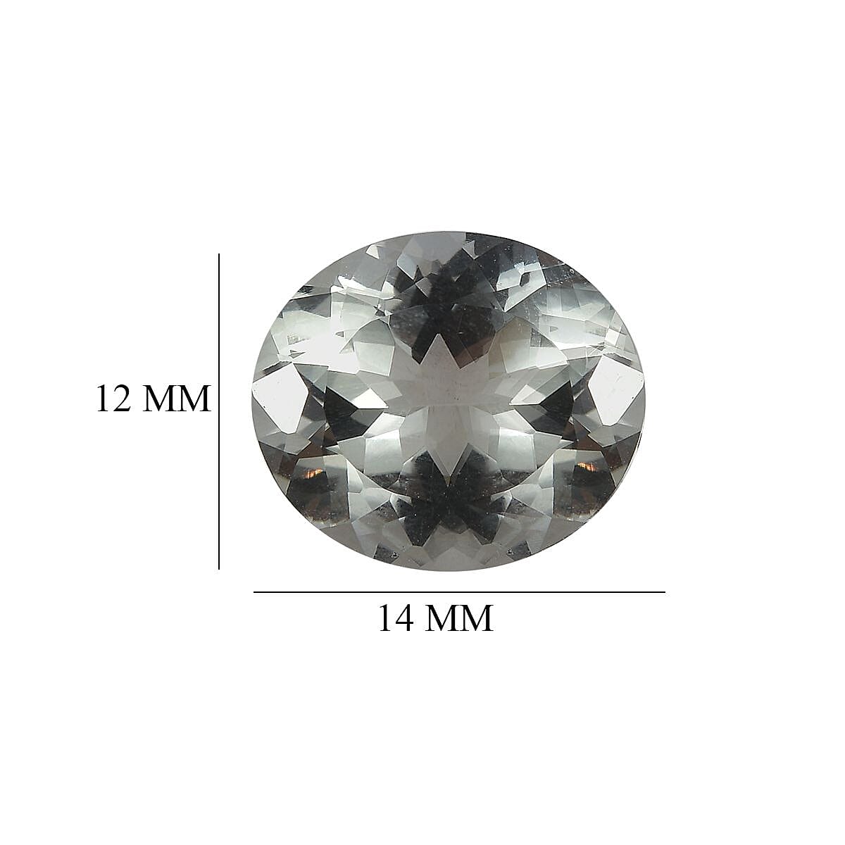 Montezuma Prasiolite (Ovl 14x12 mm) 6.16 ctw Loose Gemstone