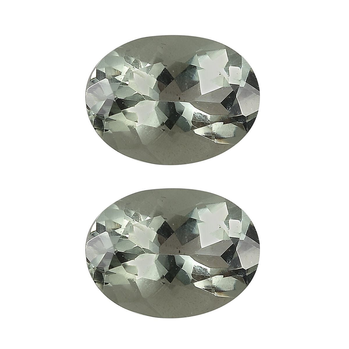 Montezuma Prasiolite Set of 2 (Ovl 8x6 mm) 1.95 ctw Loose Gemstone