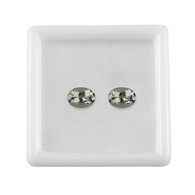 Montezuma Prasiolite Set of 2 (Ovl 8x6 mm) 1.95 ctw Loose Gemstone
