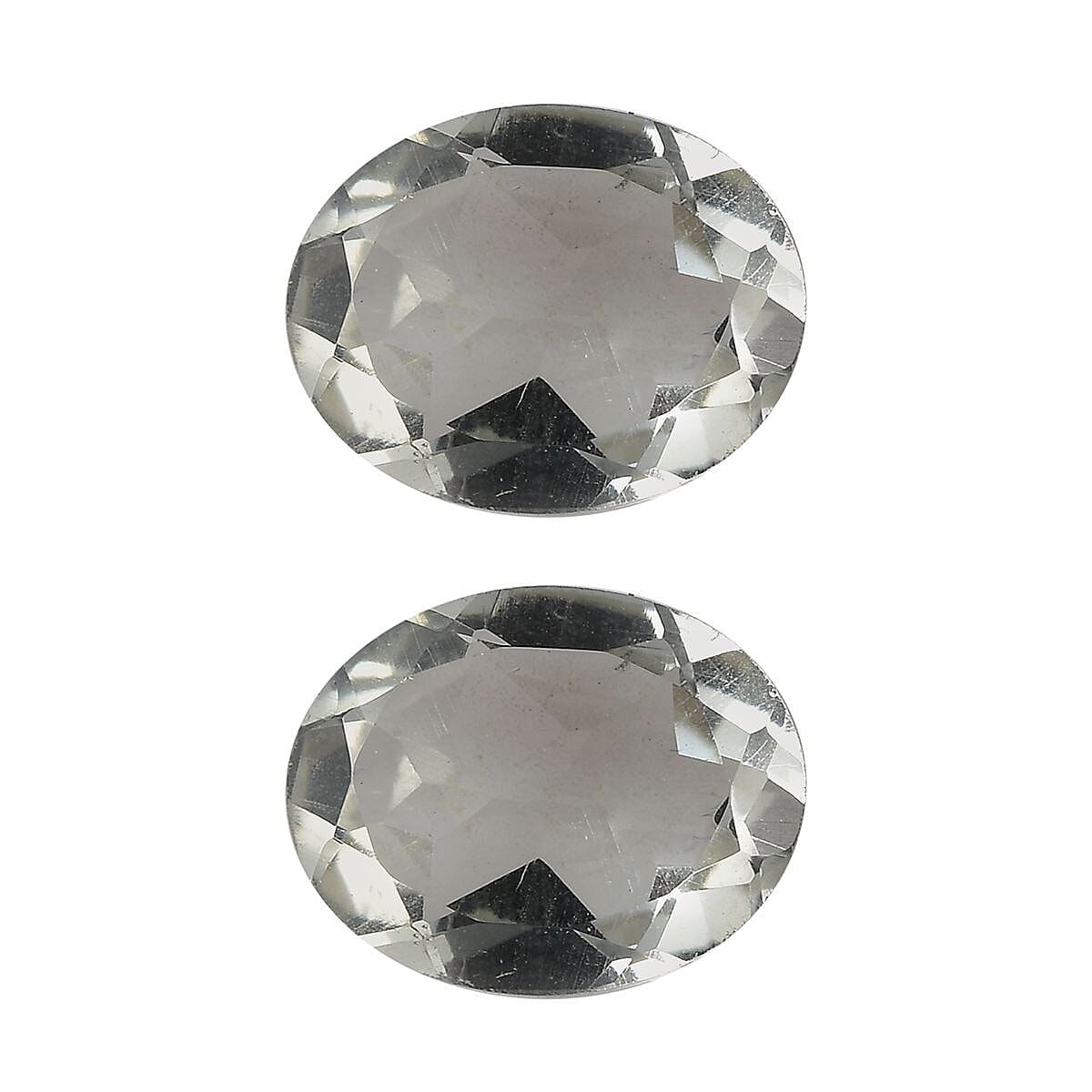 Montezuma Prasiolite Set of 2 (Ovl 9x7 mm) 2.94 ctw Loose Gemstone