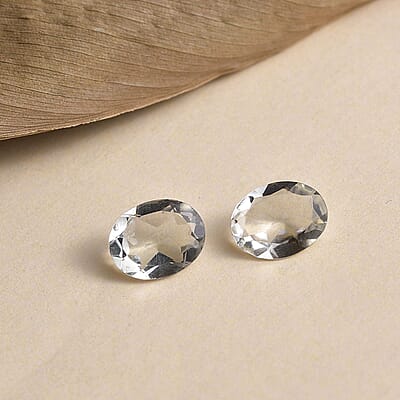 Montezuma Prasiolite Set of 2 (Ovl 9x7 mm) 2.94 ctw Loose Gemstone