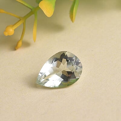 Montezuma Prasiolite (Pear 14x10 mm) 4.23 ctw Loose Gemstone