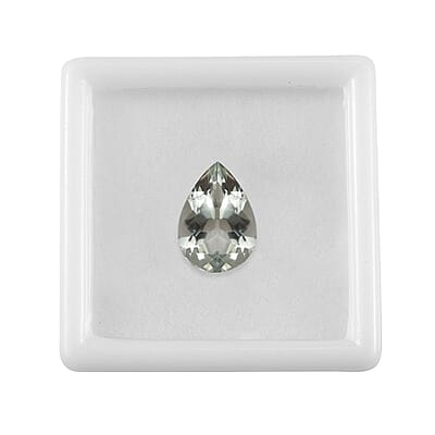 Montezuma Prasiolite (Pear 14x10 mm) 4.23 ctw Loose Gemstone