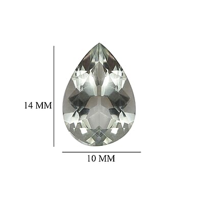 Montezuma Prasiolite (Pear 14x10 mm) 4.23 ctw Loose Gemstone