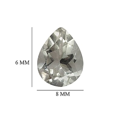 Montezuma Prasiolite Set of 3 (Pear 8x6 mm) 2.97 ctw Loose Gemstone