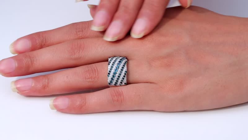 Premium Monte Belo Indicolite, Moissanite Ring in Rhodium Over Sterling Silver (Size 10.0) 1.90 ctw